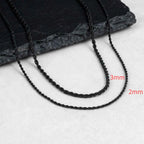 Two-Tone Twisted Rope Chain Necklace — Stainless Steel