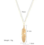 Football Charm Pendant Necklace — Gold