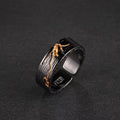 1Pc Personlity Adjustable Ring Male Silver Jewelry Opening Size Popular Gold Black Collision Lava Ring For Men