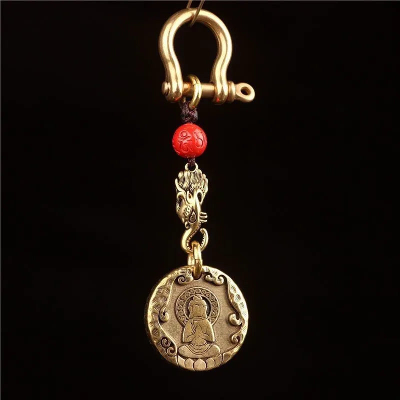 Tibetan Buddha Pendant Necklace — Copper Alloy