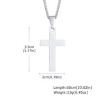 Minimal Cross Pendant — Silver Stainless