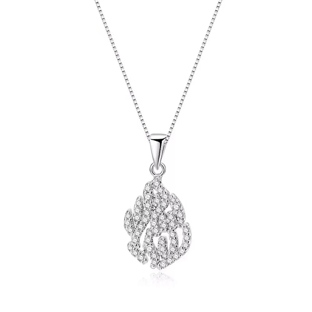 Full Moissanite Necklaces For Women Men 925 Sterling Silver Lab Diamond Pendant Chain Wedding Party 18K Gold Plated Fine Jewelry