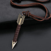 Man Vintage Leather Arrow Pendant Necklace Rope Body Choker Chain Necklaces Men&Women Punk Jewlery Accessories
