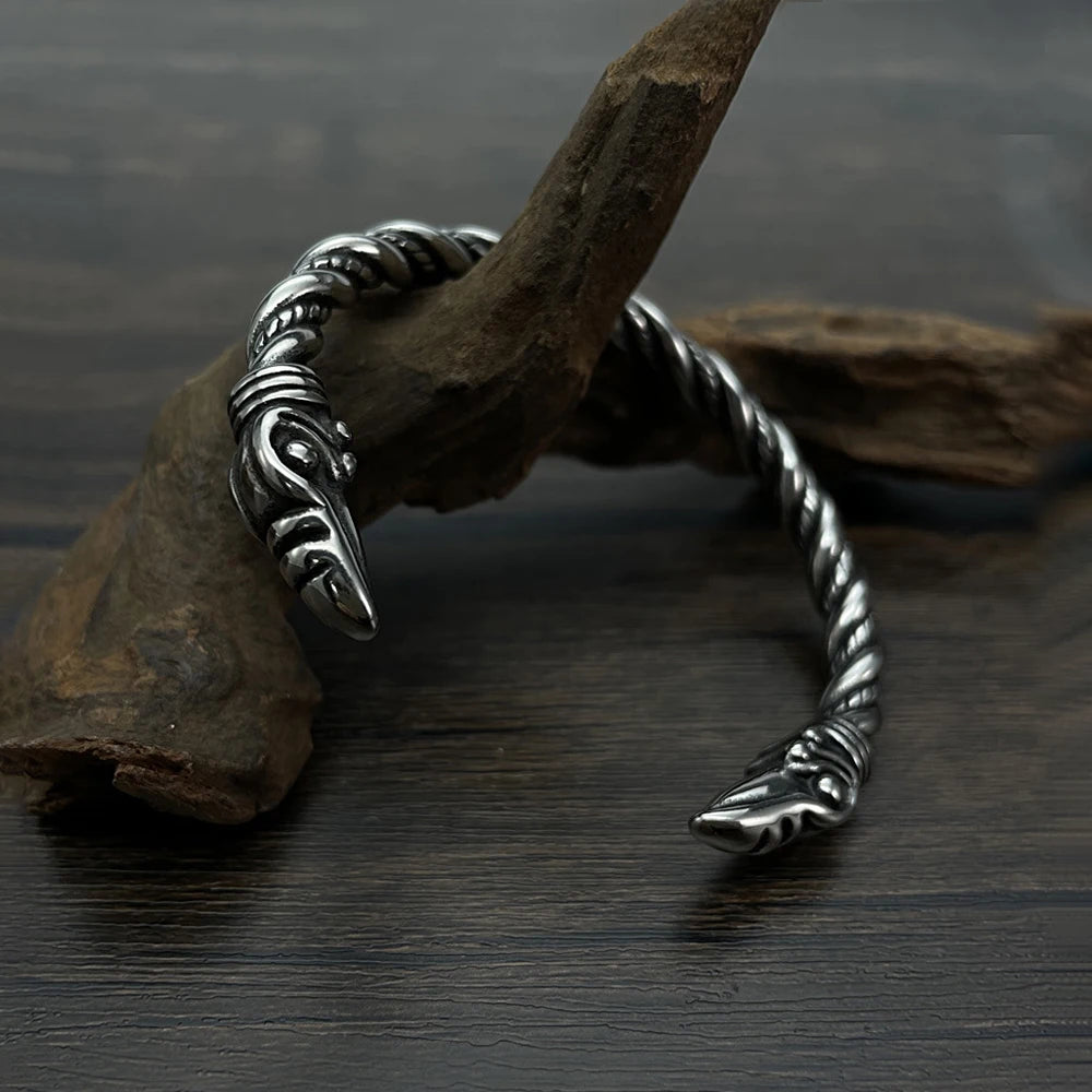Viking Eagle Head Bracelet — Stainless