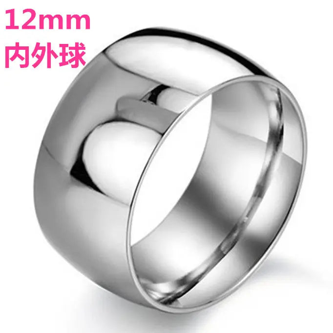 10mm Wide Band Ring — Stainless Steel