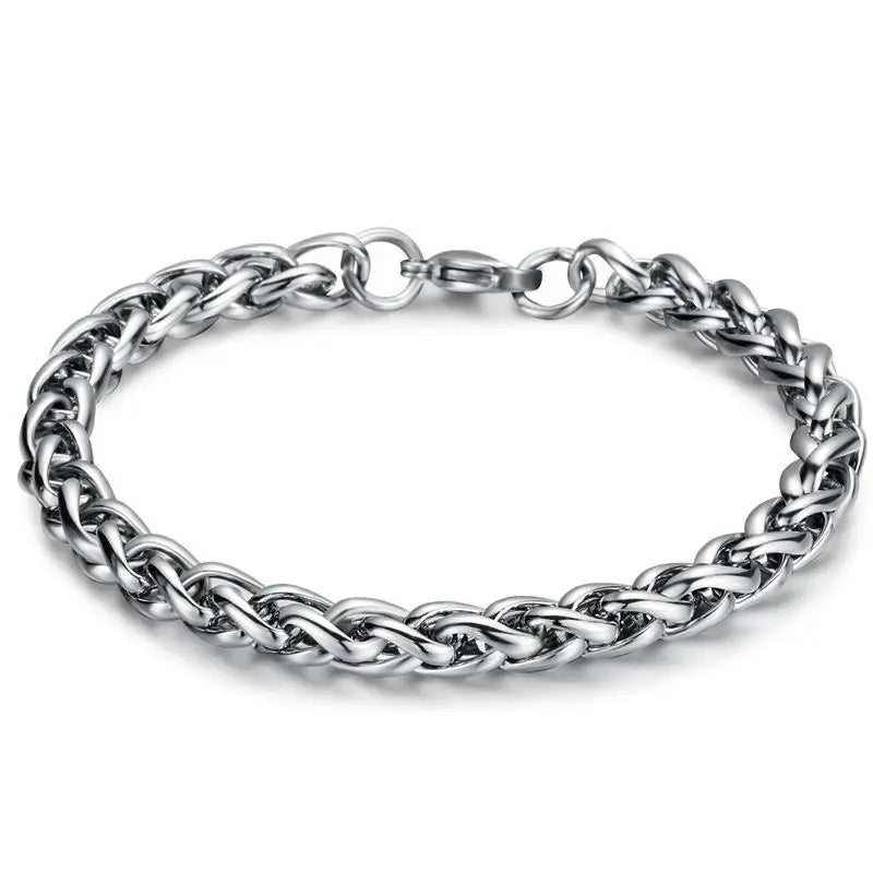 Titanium Steel Men Flower Basket Chain Bracelet Stainless Steel Fashion Jewelry Keel Chain Bracelet Jewelry Low Prices