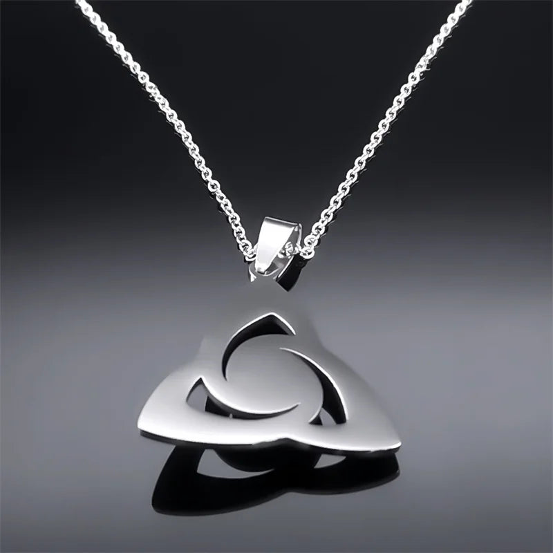 Celtic Trinity Knot Pendant Necklace — Stainless Steel