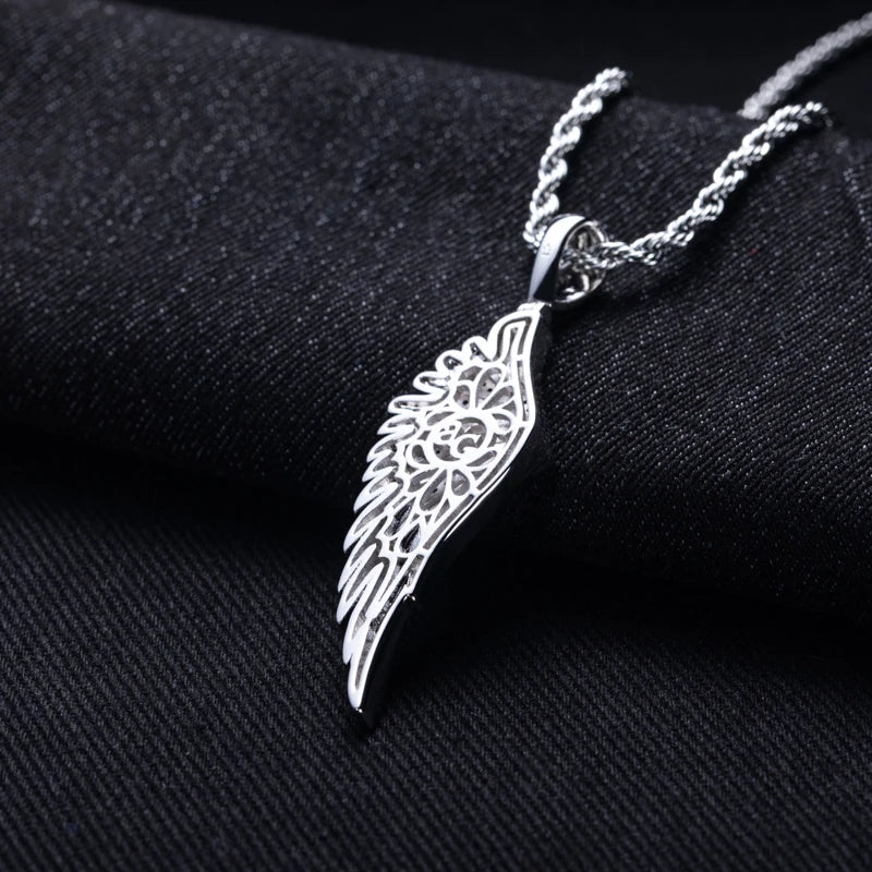 Iced Out Angel Wing Pendant — 14K Gold