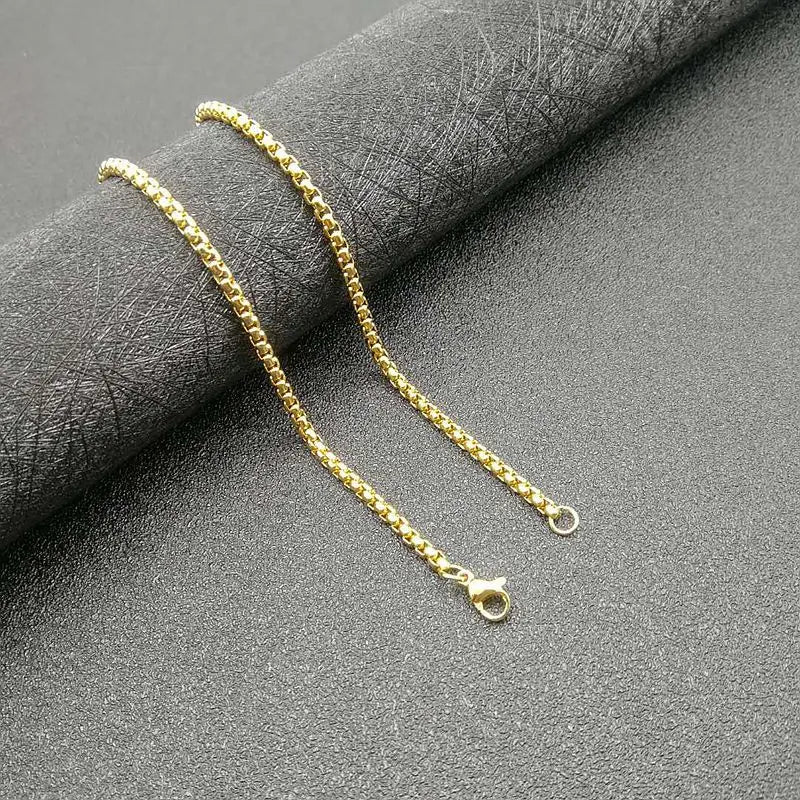 Jesus Christ Religion Necklace New Men's Fashion Titanium Steel Gold-Plated Anchor Cross Pendant Necklace Hip Hop Jewelry