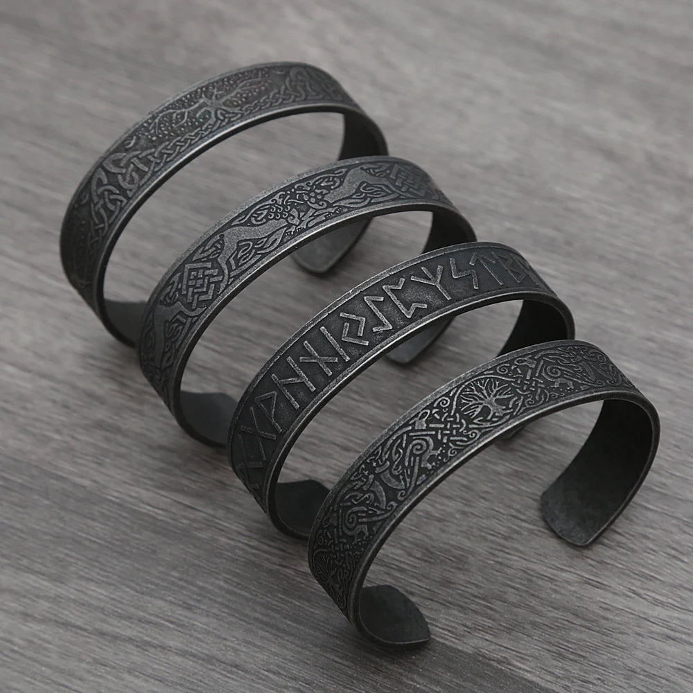 Nordic Rune Bracelet — Stainless Steel