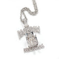 Deathlow Records Prisoner Necklace Stainless Steel Men's Fashionable Jewelry Hip-hop Rock Iced Out Pendant Party Gift