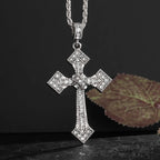 Gold Iced Out Cross Pendant Necklace O-Chain
