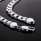 925 sterling Silver necklace for men classic 12MM chain 18-30 inch fine Fashion brand jewelry party wedding gifts Fast Ship