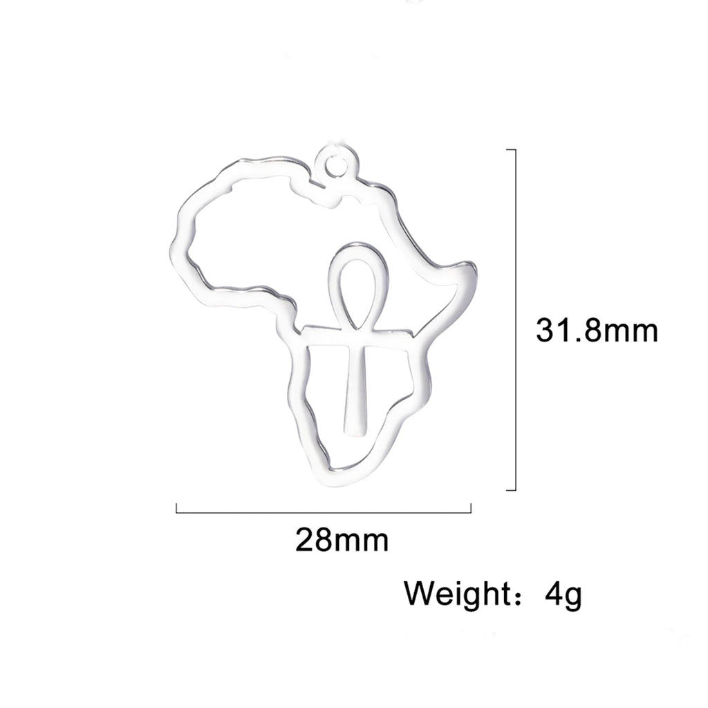 LIKGREAT Egyptian Ankh Cross Egypt Eye Pendant for Necklace Earrings Stainless Steel Eye of Horus Charms for Jewelry