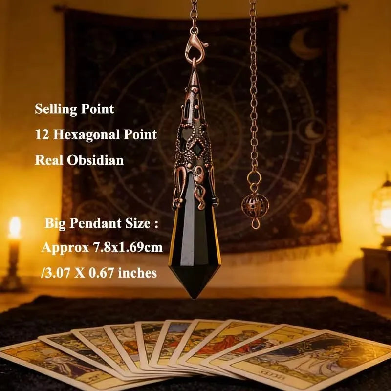 Stone Black Pendant Necklace