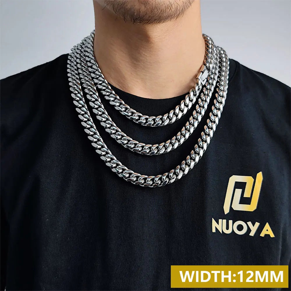 Stainless Steel Cuban Chain Necklace Miami