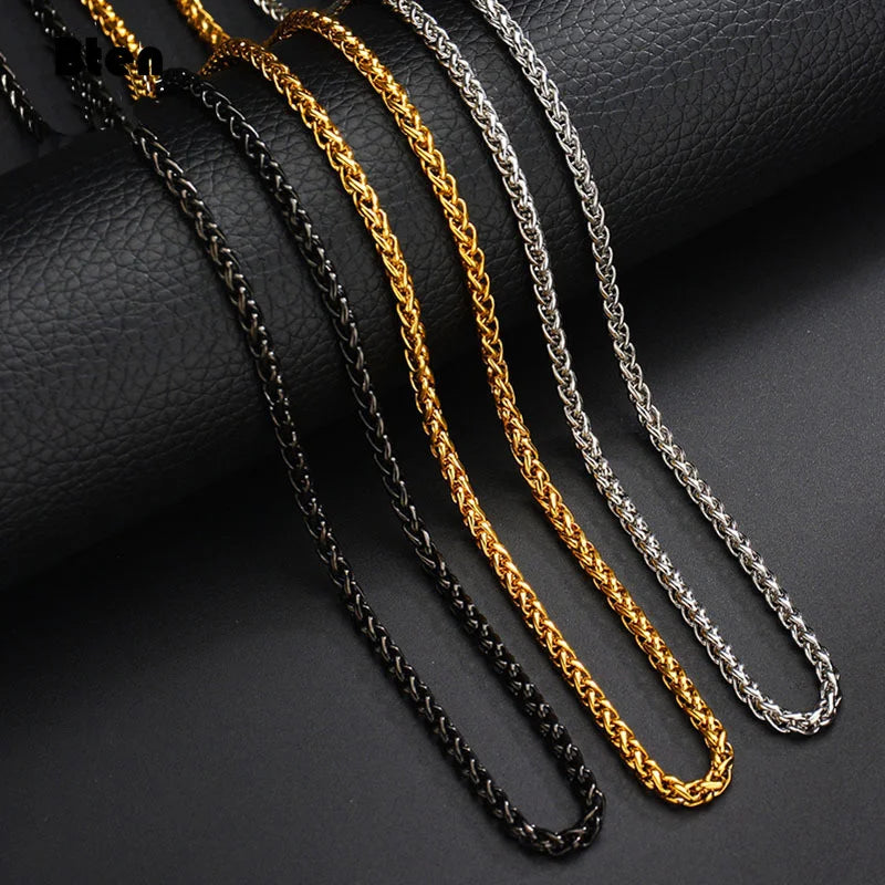 BTEN Never Fade Stainless Steel Men Necklace Chain High Quality Link Chain Necklaces Wholesale