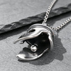 Vintage Spartan Helmet Guardian Bell Pendant Necklace Stainless Steel Unisex Punk Rock Motorcycle Talisman Jewelry Best