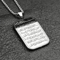 Stainless Steel Islam Religious Muslim Pendant Engraved Necklace for Women & Men Trendy All-match & Exquisite Jewelry