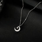 Star Moon Dainty Pendant Necklace — Copper Alloy