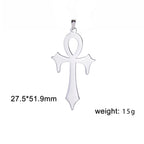 LIKGREAT Egyptian Ankh Cross Egypt Eye Pendant for Necklace Earrings Stainless Steel Eye of Horus Charms for Jewelry