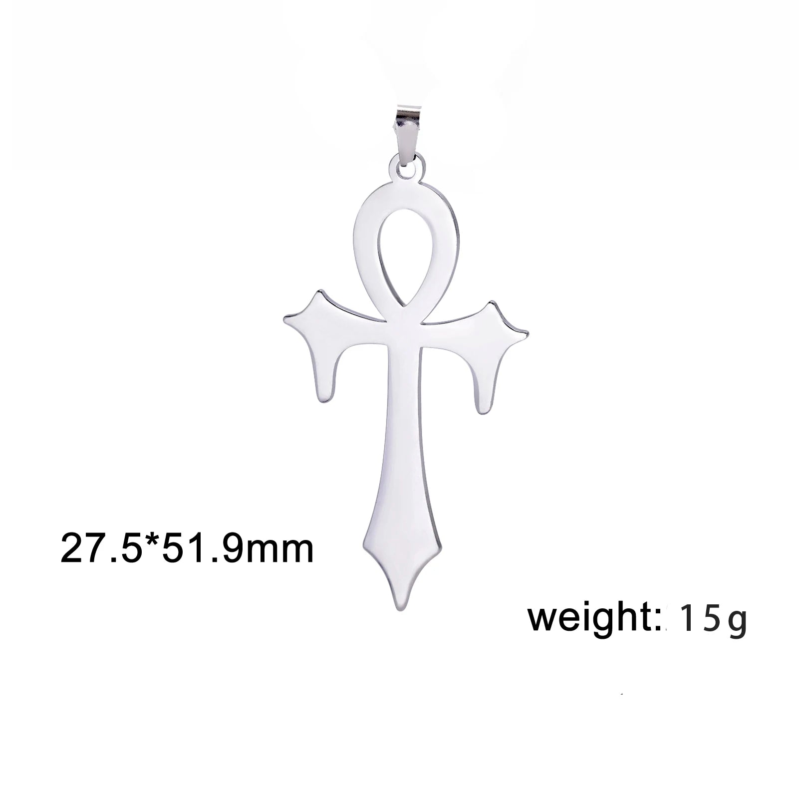 LIKGREAT Egyptian Ankh Cross Egypt Eye Pendant for Necklace Earrings Stainless Steel Eye of Horus Charms for Jewelry
