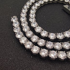 Iced Out Tennis Chain Necklace Stainless Steel