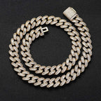 Iced Out Cuban Necklace Stainless Steel 15MM