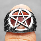Pentagram Skull Ring — Stainless Steel