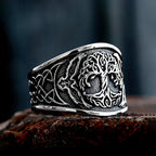Vintage Viking Tree Of Life Ring For Men Nordic Mythology Stainless Steel Yggdrasils Ring Fashion Amulet Viking Jewelry Gift