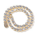 UWIN Iced Cubic Zircon Tennis Chain Necklace for Men 10mm Tennis Necklace with Baguettecz Spring Clasp Fashion Jewelry