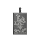 Dawapara Pentacles Tarot Card Pendant for Necklace Stainless Steel Golden Black Jewelry Accessories Charms Pendants