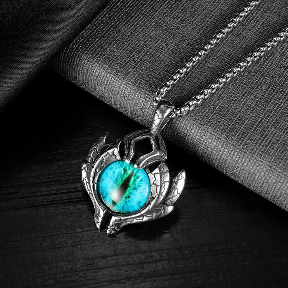 Demon Eye Pendant — Stainless Steel