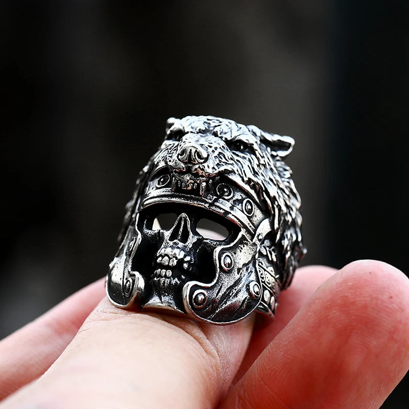 Jaguar Warrior Skull Ring — Stainless Steel