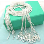 Silver-Tone Snake Chain Necklace — 1.2mm 80cm