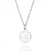 “Memento Mori-Amor Fati”Necklace Fashion Goth Punk Skeleton Stainless Steel Engraving Pendant Necklace Jewelry Christmas Gifts