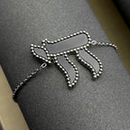 Jewish Hebrew Chai Symbol Bracelet for Women Men Stainless Steel Gold Color Black Enamel Israel Amulet Hand Chain Jewelry Gift