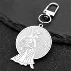 Star Key Silver Pendant Magic Wicca Fairy Moon