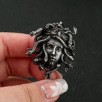 Gothic Medusa Snake Pendant — Stainless Steel