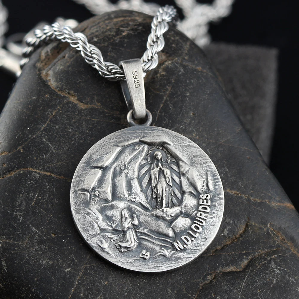 Virgin Mary Pendant — 925 Silver