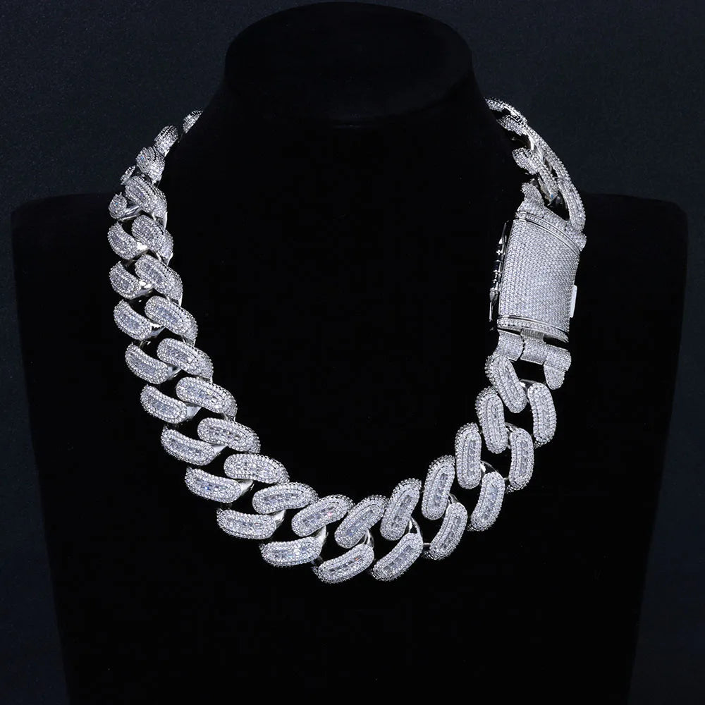 Rose Gold Cuban Chain Necklace Iced Out 29MM