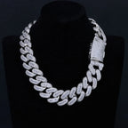 Rose Gold Cuban Chain Necklace Iced Out 29MM
