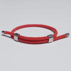 Adjustable Woven Cord Bracelet — Stainless Steel Sliding Clasp