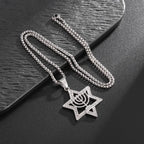 Star Steel Pendant Sparkly David Lconic Cultural