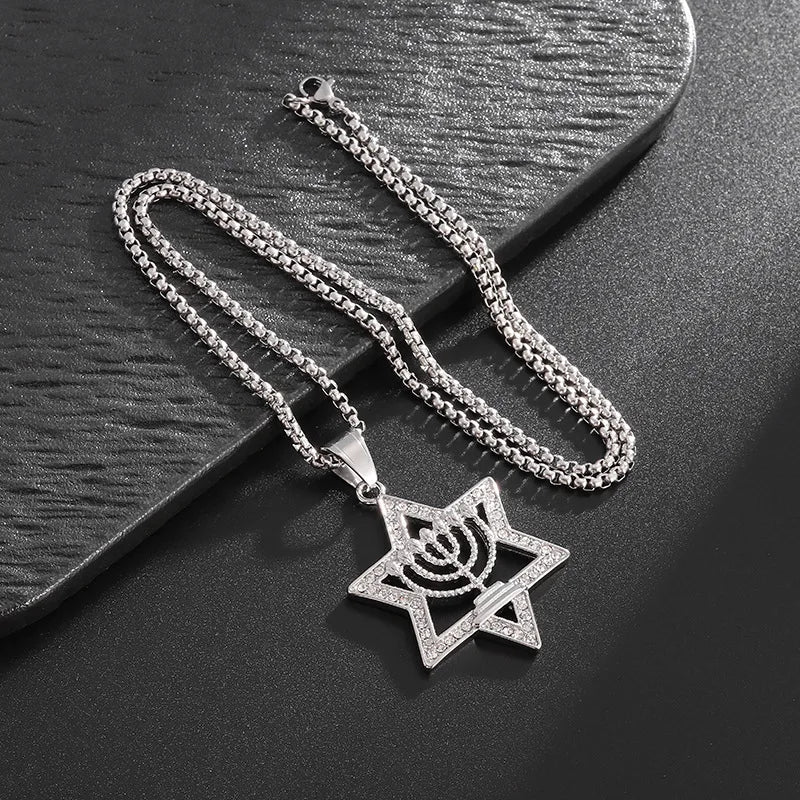 Star Steel Pendant Sparkly David Lconic Cultural