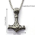 Thor Hammer Mjolnir Viking Pendant — Stainless Steel
