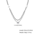 Double Cuban Chain Choker — Stainless Steel