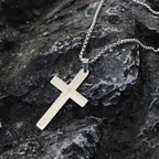 Classic Stainless Steel Cross Necklace For Men 24 Inches Long Pendant Collar Hiphop Rock Outdoor Cool Riding Neck Accessories