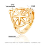Hollow Celtic Trinity Knot Ring — Stainless Steel
