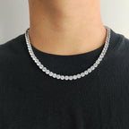Iced Out Tennis Chain Necklace Stainless Steel